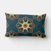 曼荼羅付きの民族的継ぎ目のない模様。イラストレーション ランバークッション (裏面)