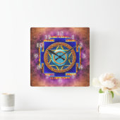 曼荼羅十二教 スクエア壁時計 (ホーム)