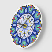 曼荼羅図01 ラージ壁時計 (傾斜)