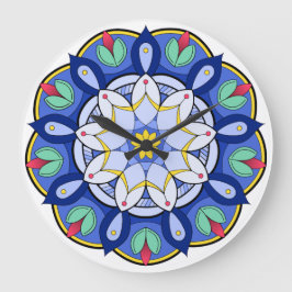 曼荼羅図01 ラージ壁時計
