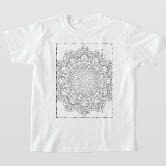 曼荼羅子供服パターン Tシャツ (レイダウン)