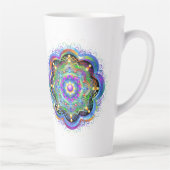 曼荼羅宇宙サイケデリックカラー カフェラテマグ (右)