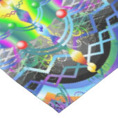 曼荼羅宇宙サイケデリックカラー テーブルクロス (アングル)