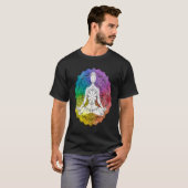 曼荼羅幾何学 スピリチュアル グラフィック Tシャツ (正面フル)