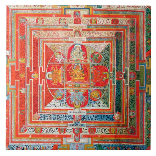 曼荼羅座禅図 タイル (正面)