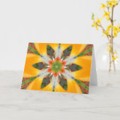 曼荼羅極楽鳥 カード (黄色い花)