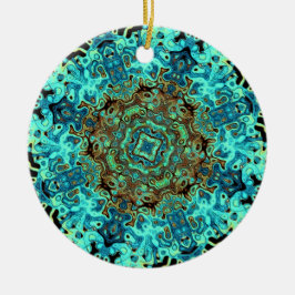 曼荼羅様カラフル模様 セラミックオーナメント