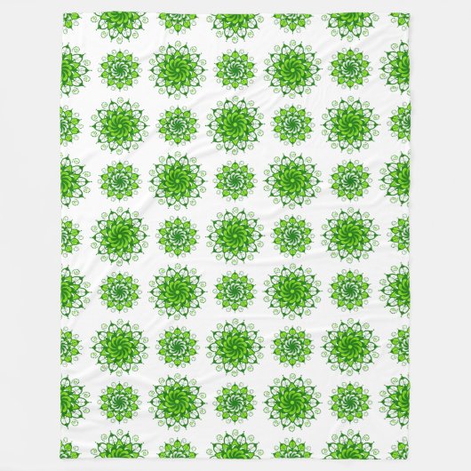 曼荼羅模様の芸術 フリースブランケット (正面)