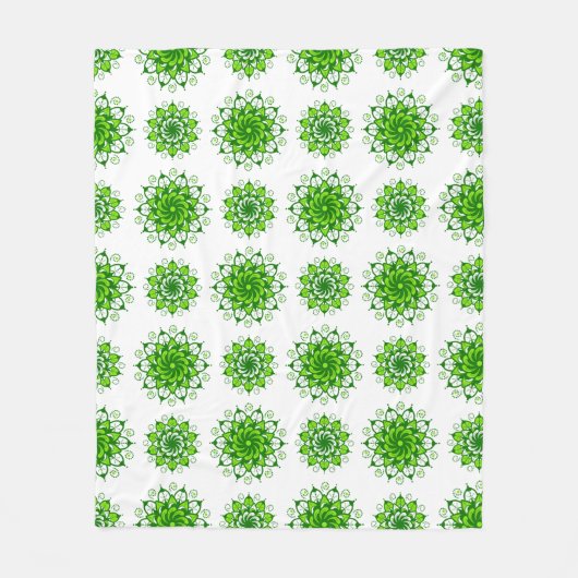 曼荼羅模様の芸術 フリースブランケット (正面)