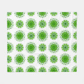 曼荼羅模様の芸術 フリースブランケット (正面(横))