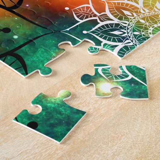 曼荼羅水彩星雲ヨガ禅 ジグソーパズル (側面)