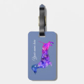 曼荼羅犬、ダックスフントの荷物のラベルの革バンド ラゲッジタグ (裏面縦)