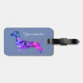 曼荼羅犬、ダックスフントの荷物のラベルの革バンド ラゲッジタグ (裏面横)