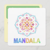 曼荼羅色蓮の花 招待状 (正面/裏面)