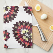 曼荼羅花模様 キッチンタオル (四つ折り)