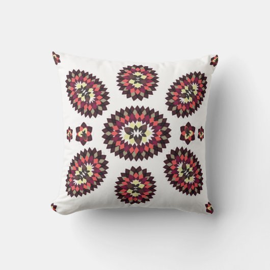 曼荼羅花模様 クッション (正面)