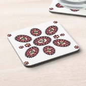 曼荼羅花模様 コースター (左側)