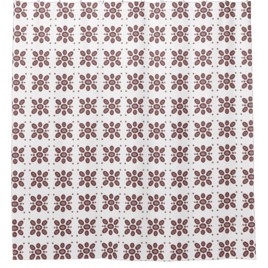 曼荼羅花模様 シャワーカーテン (正面)