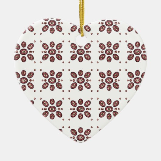 曼荼羅花模様 セラミックオーナメント (正面)