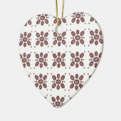 曼荼羅花模様 セラミックオーナメント (左)