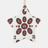 曼荼羅花模様 セラミックオーナメント (右)