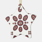 曼荼羅花模様 セラミックオーナメント (左)