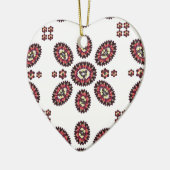 曼荼羅花模様 セラミックオーナメント (左)