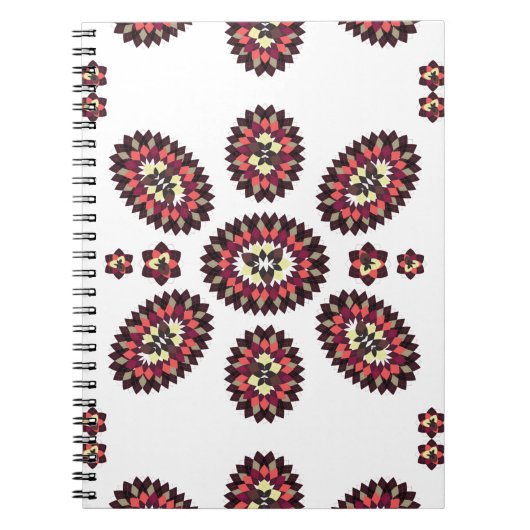 曼荼羅花模様 ノートブック (正面)