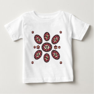 曼荼羅花模様 ベビーTシャツ