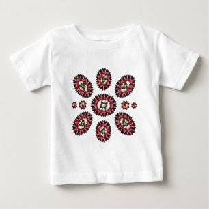 曼荼羅花模様 ベビーTシャツ