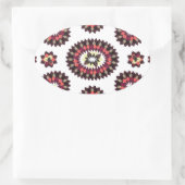 曼荼羅花模様 楕円形シール (バッグ)