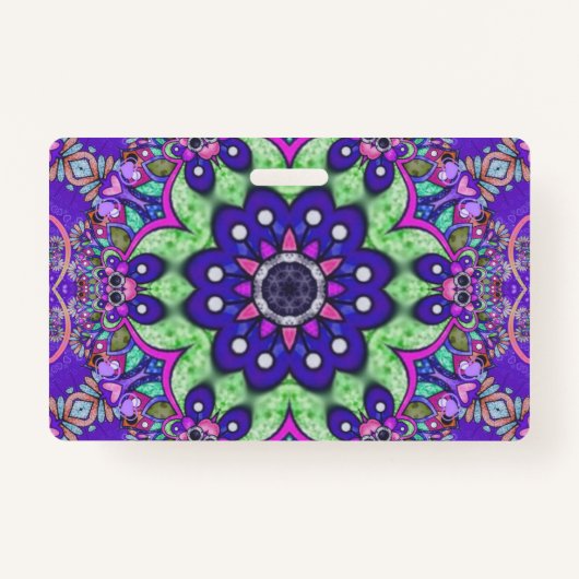 曼荼羅花 バッジ (正面)