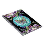 曼荼羅蝶紫色花卉神秘主義 ノートブック (右側)