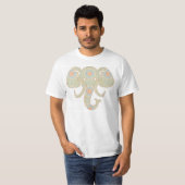 曼荼羅象のヘッドデザイン Tシャツ (正面フル)