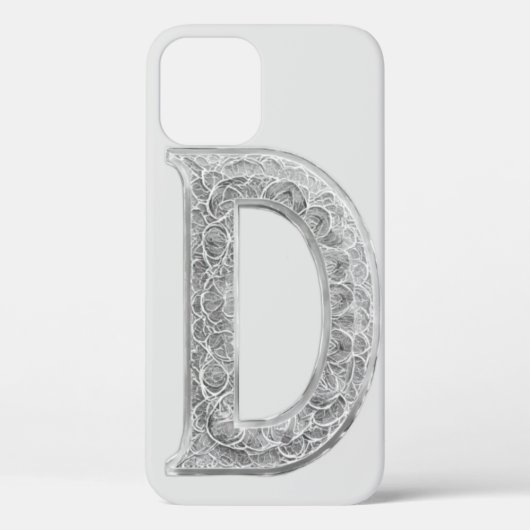 曼荼羅透明字母D - 高清字母 Case-Mate iPhoneケース (裏面)