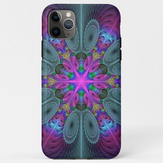 曼荼羅 カラフル フラクタル アート カレイドスコープ Case-Mate iPhoneケース (裏面)