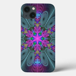 曼荼羅 カラフル フラクタル アート カレイドスコープ iPhone 13ケース