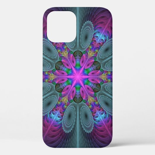 曼荼羅 カラフル フラクタル アート カレイドスコープ Case-Mate iPhoneケース (裏面)