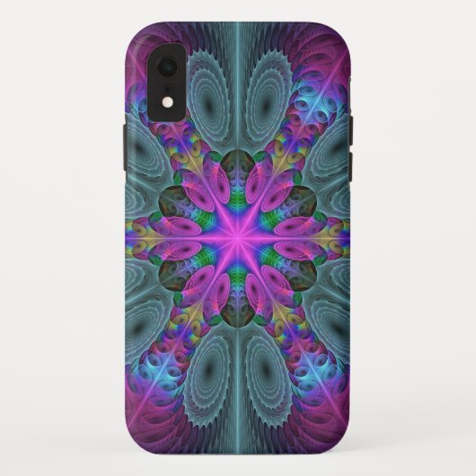 曼荼羅 カラフル フラクタル アート カレイドスコープ Case-Mate iPhoneケース (裏面)