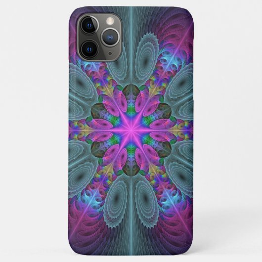 曼荼羅 カラフル 印象的 フラクタル アート カレイドスコープ Case-Mate iPhoneケース (裏面)