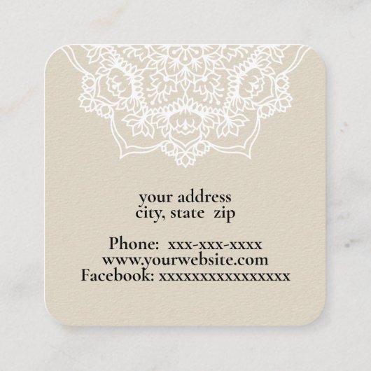 曼荼羅 スクエア名刺 (裏面)