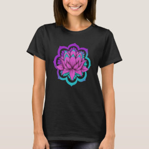 曼荼羅 スピリチュアル ヨガ 花 開花 カラフル 蓮 Tシャツ
