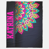 曼荼羅 フリースブランケット (正面)