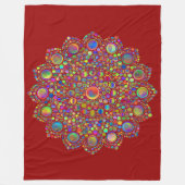 曼荼羅 フリースブランケット (正面)
