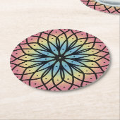 曼荼羅 ラウンドペーパーコースター (アングル)