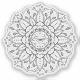 曼荼羅 レトロ 手描き タトゥー ヘナ フラワー アイ シール