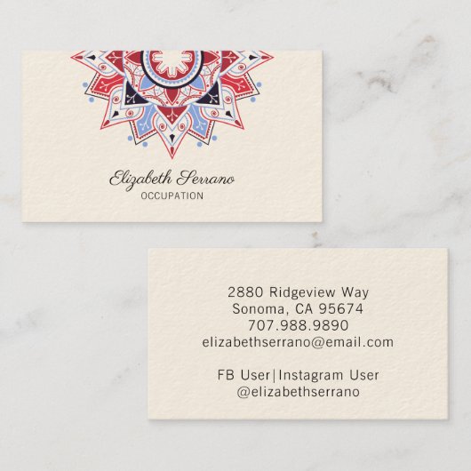 曼荼羅 名刺 (正面/裏面)