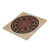 曼荼羅、目まぐるしい十字の抽象芸術 タイル (側面)