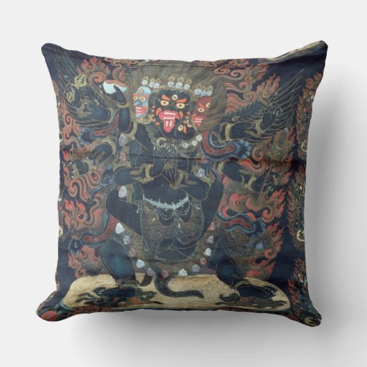 曼荼羅(色彩の鮮やかな羊皮紙) クッション (正面)