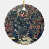 曼荼羅(色彩の鮮やかな羊皮紙) セラミックオーナメント (裏面)